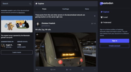 Mastodon 웹사이트