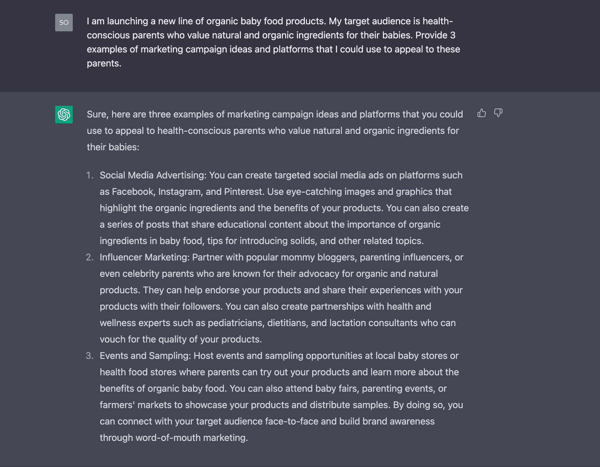 Organic Baby Food Marketing