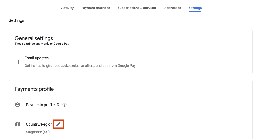 How to change Google Play country on desktop