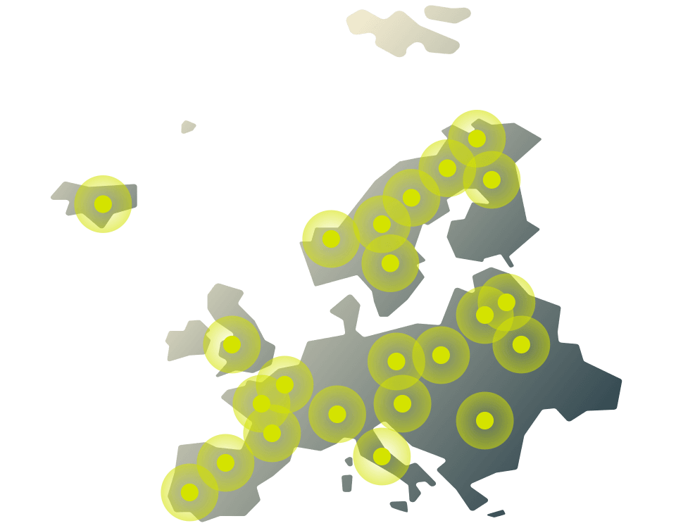 Łącz się z dziesiątkami europejskich lokalizacji serwerów dzięki ogromnej globalnej sieci ExpressVPN.