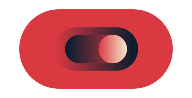 Toggle button in red.