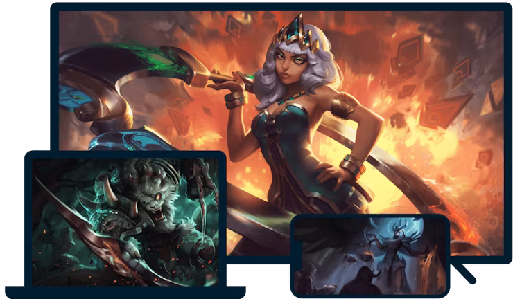 League of Legends on a variety of devices.