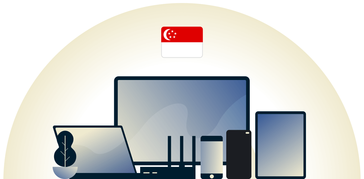 Singapur-VPN schützt eine Vielzahl von Geräten.